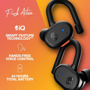 Skullcandy Push Active Wireless Bluetooth Sports Earbuds - True Black & Orange | S2BPW-P740