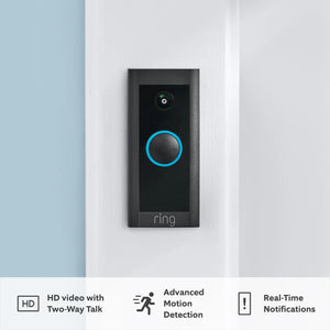 Ring Smart Video Doorbell Wired (Camera Door Bell) - Black | B08LR3G17D