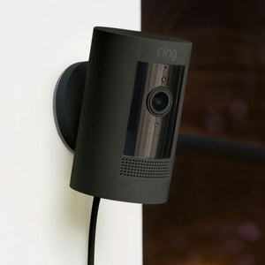 Ring Stick Up Outdoor Camera Plug In - Black | B0C5QSXPNH