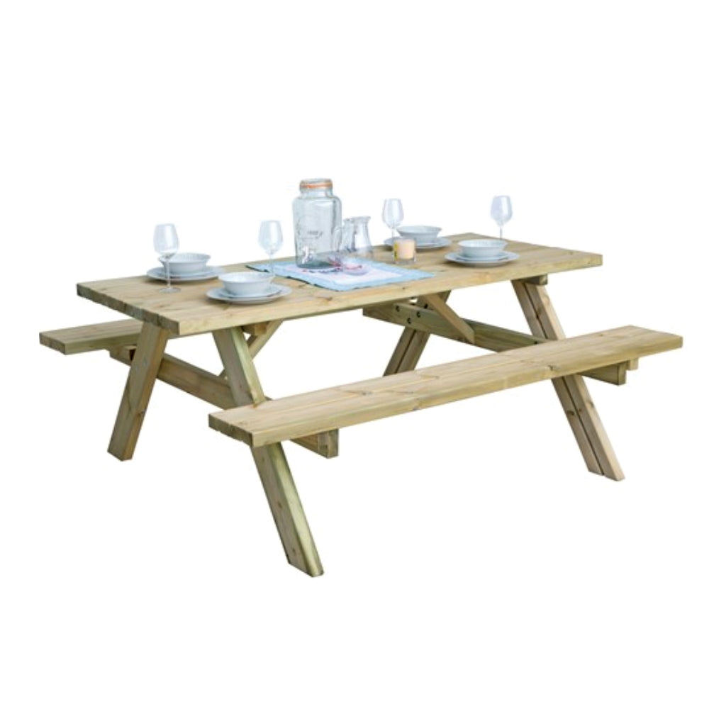 Pressure Treated Heavy Duty Wooden Picnic Bench Table