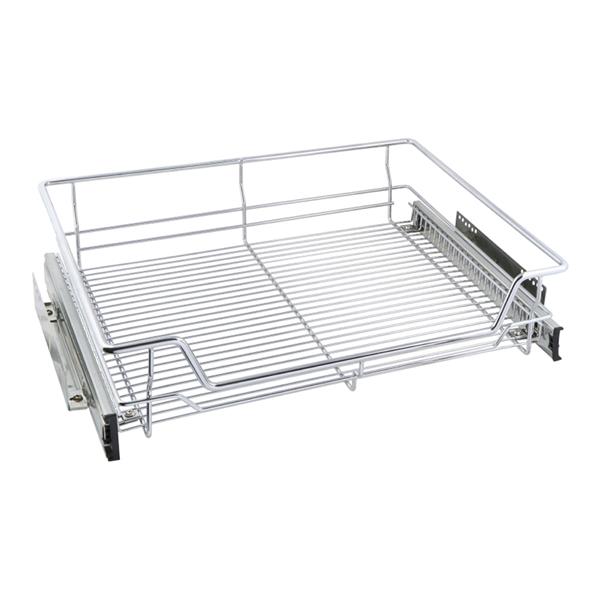 High Line Chrome Pull Out Wire Basket for 400mm Unit with 30KG Runners | 2801105