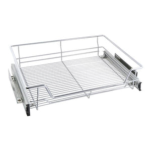 High Line Chrome Pull Out Wire Basket for 400mm Unit with 30KG Runners | 2801105