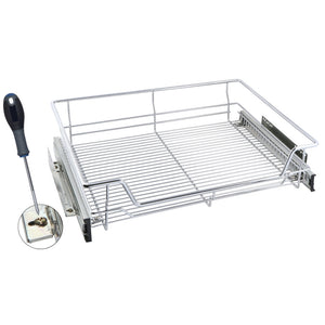 High Line Chrome Pull Out Wire Basket for 600mm Unit with 30KG Runners | 2801125