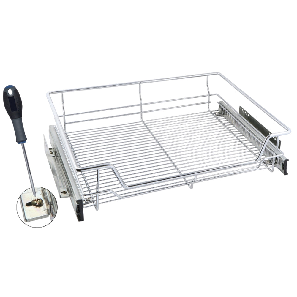 High Line Chrome Pull Out Wire Basket for 900mm Unit with 30KG Runners | 2801140