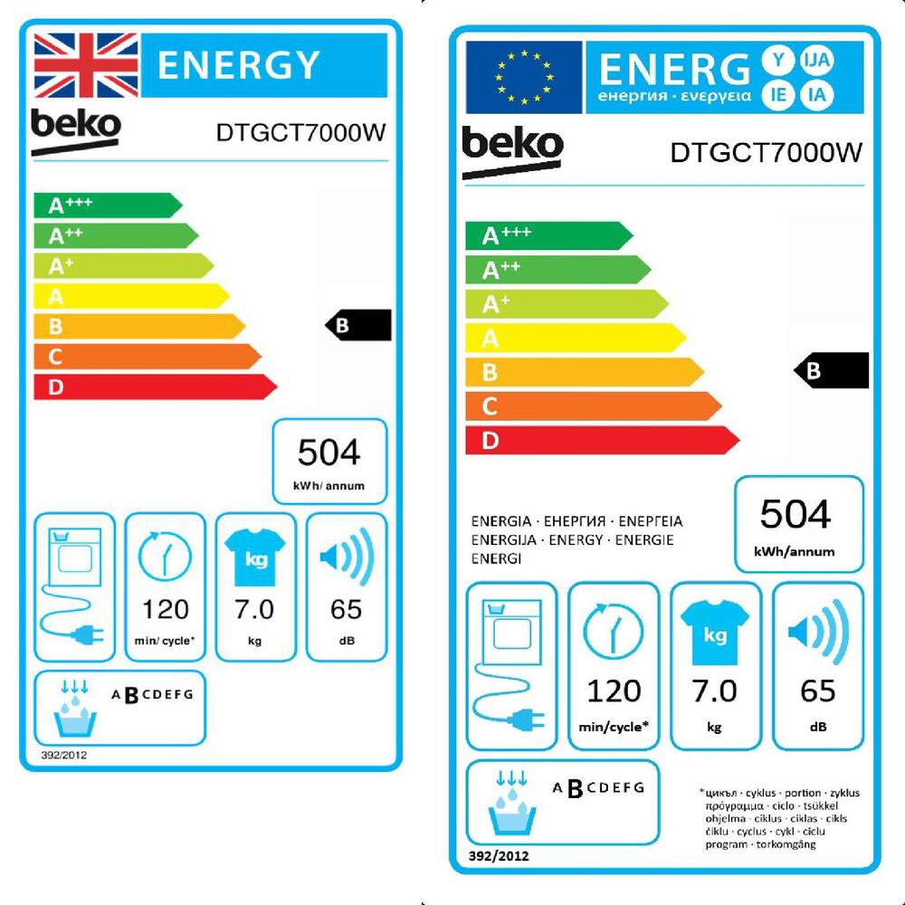 Beko 7kg Condenser Tumble Dryer - White | DTGCT7000W