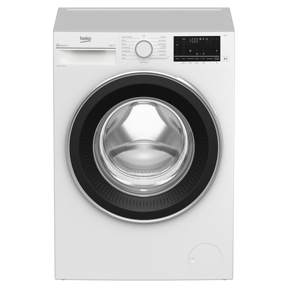 Beko 9kg 1600rpm Washing Machine IronFast RecycledTub - White | B3W5962IW