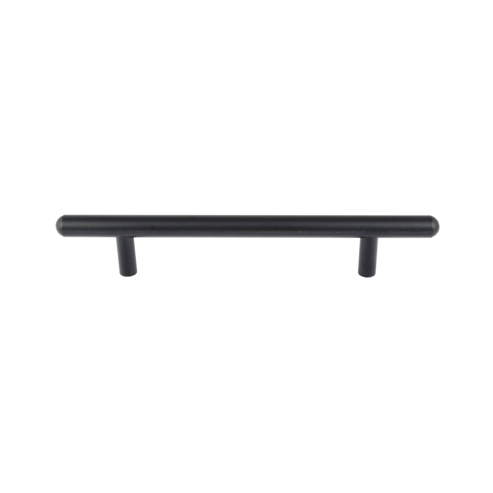T bar cabinet handle matt black 128mm / 200mm | 0203040