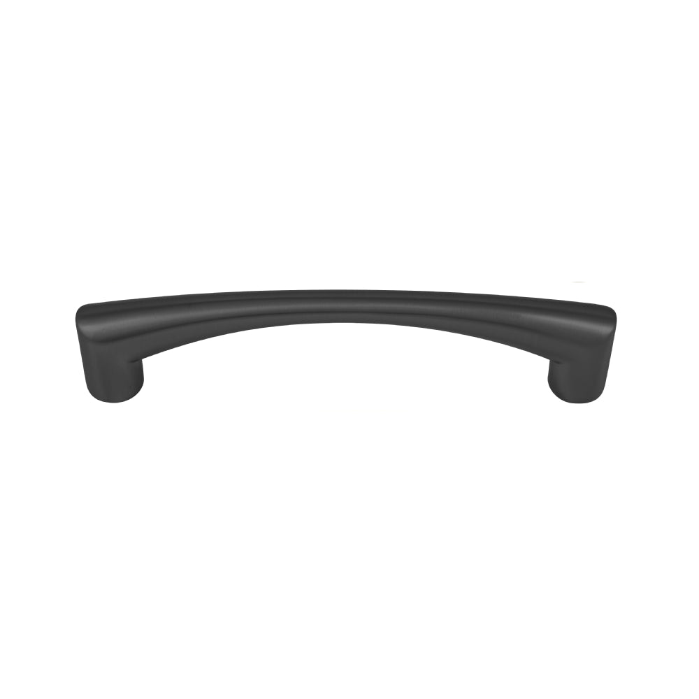 Matt black chunky D cabinet handle - 128mm | 0030211