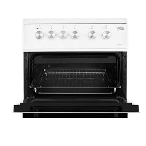 Beko 50cm Double Oven Electric Ceramic Top cooker - White | KDVC563AW