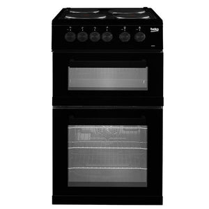 Beko Freestanding 50cm Twin Cavity Electric Cooker -  Black | KD533AK