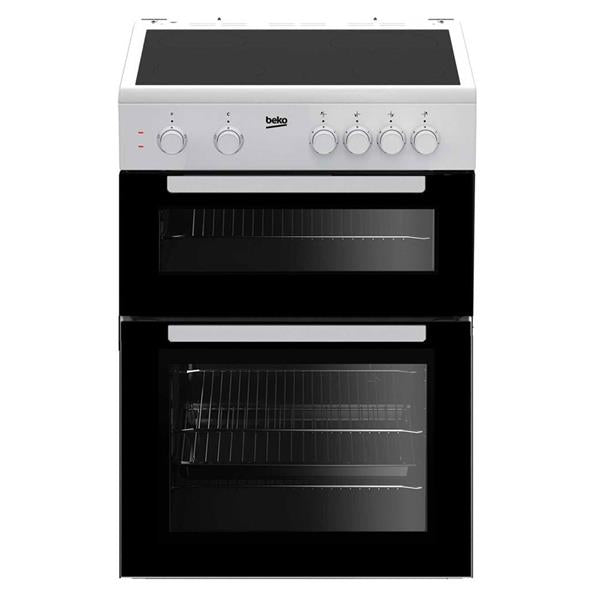 Beko 60cm Twin Cavity Electric Cooker White | KTC611W