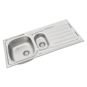 Pyramis Vera Bowl and 1/2 Kitchen Sink 1000mm x 500mm - Stainless Steel | 2600004