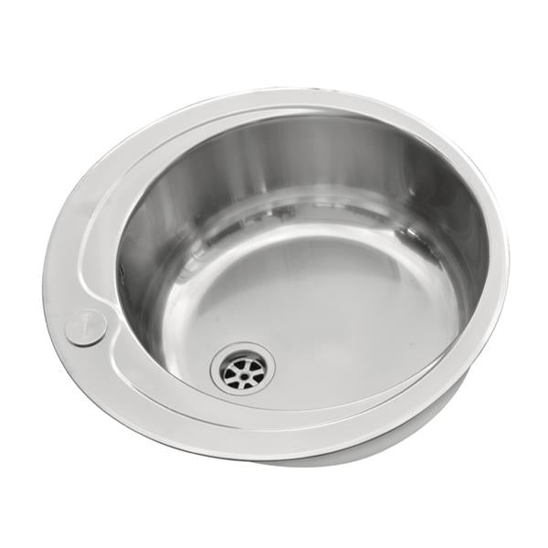 Pyramis Round Bowl Kitchen Sink with Tap Hole 385 x 163mm - Stainless Steel | 2600055