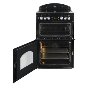 Leisure 60cm Classic All Black Twin Cavity Electric Cooker | BECLA60CEK