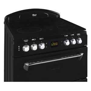 Leisure 60cm Classic All Black Twin Cavity Electric Cooker | BECLA60CEK