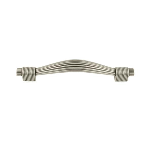 Pewter reeded kitchen door cabinet handle - 128mm | 0030075