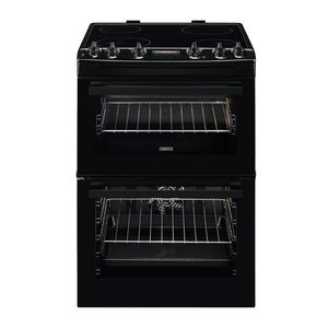 Zanussi 60CM Freestanding Ceramic Electric Cooker - Black | ZCV66250BA