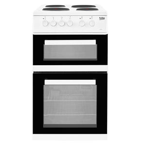 Beko 50cm Twin Cavity Electric Cooker - White | KD533AW