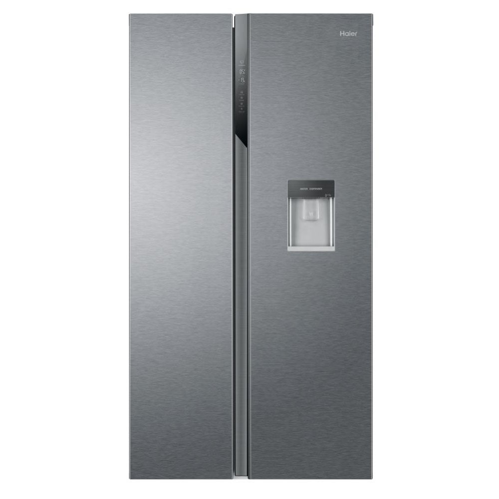 Haier SBS American Fridge Freezer (Non Plumbed) Water Dispenser - Silver | HSR3918EWPG