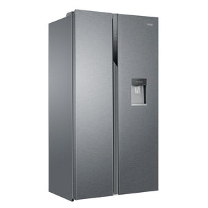 Haier SBS American Fridge Freezer (Non Plumbed) Water Dispenser - Silver | HSR3918EWPG