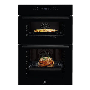 Electrolux Built-In Double Oven and Grill with 3D Hot Air - Black | KDFCC00K