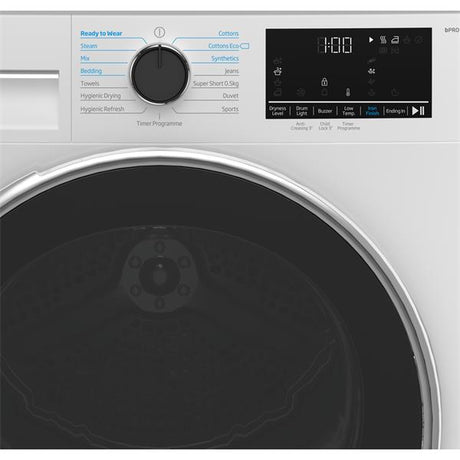 Beko 9kg Heat Pump Tumble Dryer with Ironfinish Technology - White | B5T4923IW