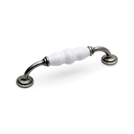 Winchester white ceramic D cabinet handle - 128mm | 0032065