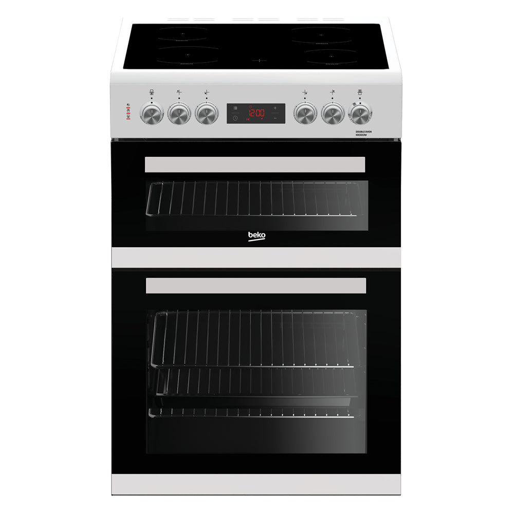 Beko 60cm Double Oven Electric Cooker - Silver | KDC653S