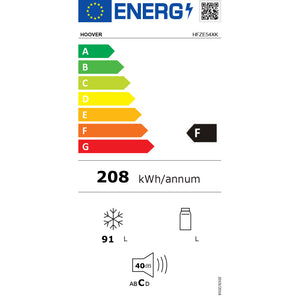 Hoover 55cm Undercounter Freezer - Graphite | HFZE54XK