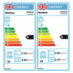 Blomberg 60cm Electric Double Oven Cooker with Ceramic Hob - White | HKN65W