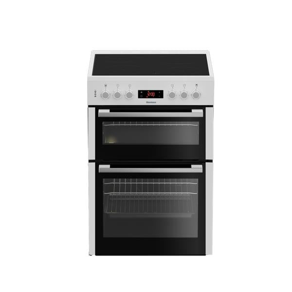 Blomberg 60cm Electric Double Oven Cooker with Ceramic Hob - White | HKN65W