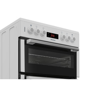 Blomberg 60cm Electric Double Oven Cooker with Ceramic Hob - White | HKN65W