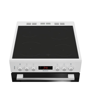 Blomberg 60cm Electric Double Oven Cooker with Ceramic Hob - White | HKN65W