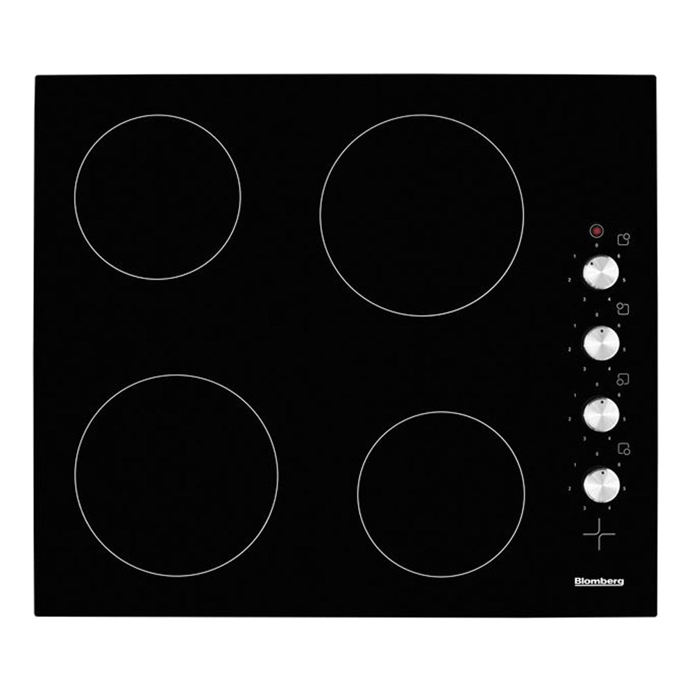 Blomberg 60cm Side Control Knobs Ceramic Hob With Black Glass | MKN24001