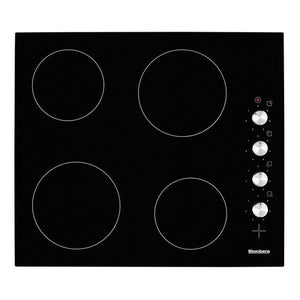 Blomberg 60cm Side Control Knobs Ceramic Hob With Black Glass | MKN24001