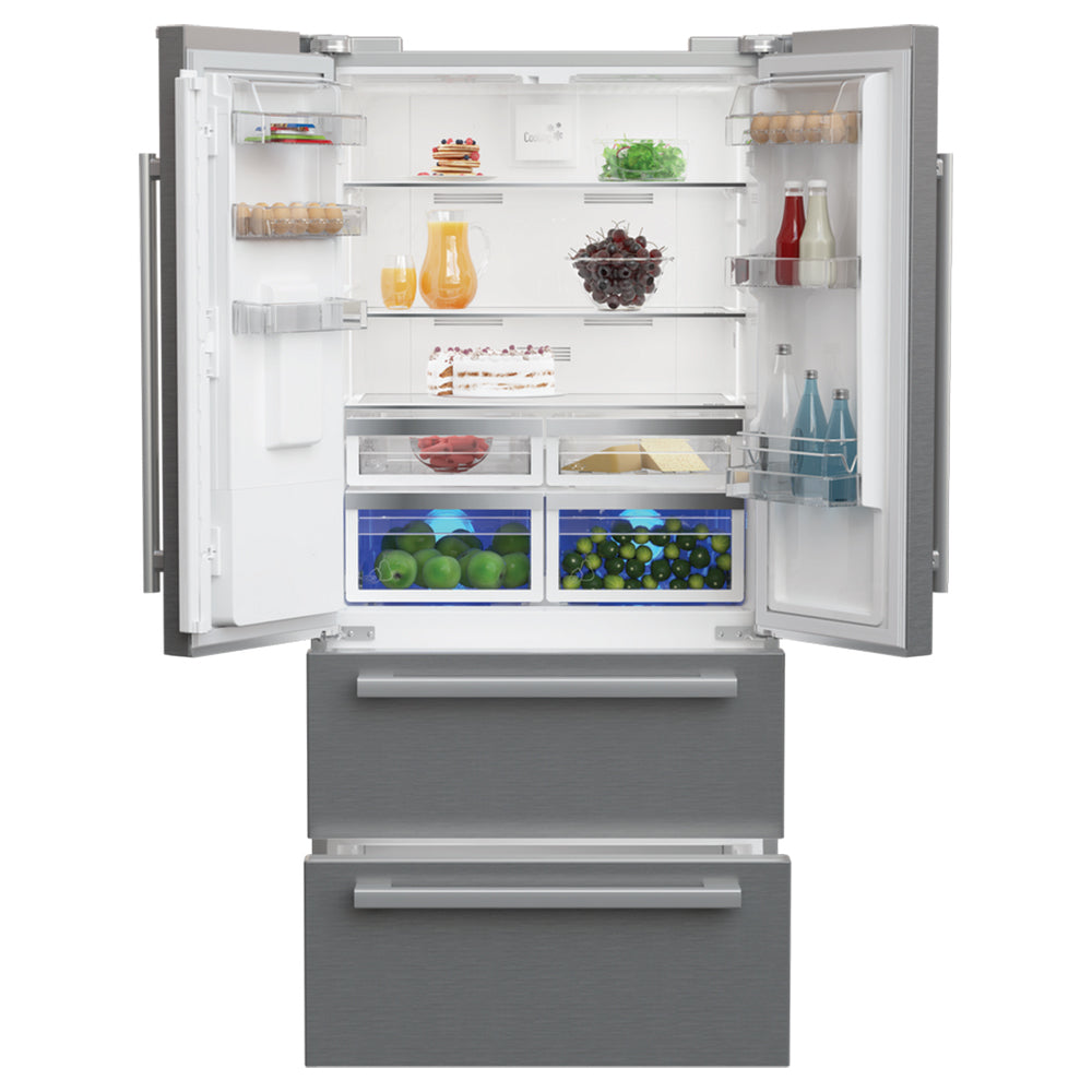 Blomberg Two Door Two Drawer Frost Free Fridge Freezer - Plumbed Ice & Water | KFD4953XD