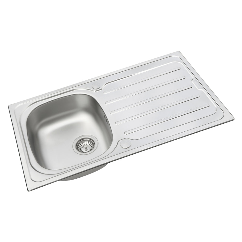 Pyramis Vera Single Bowl Kitchen Sink 860mm x 500mm - Stainless Steel | 2600002