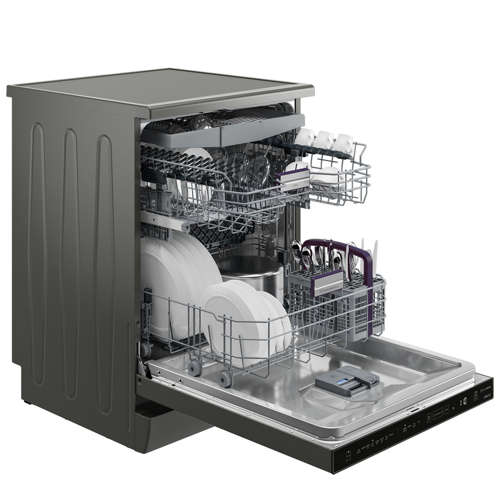 Beko 16 Place 60cm Fast45 Dishwasher - Graphite | BDEN38640FG
