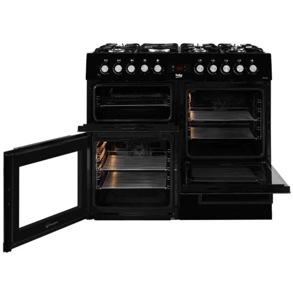 Beko 100cm Dual Fuel Range Cooker - Black | KDVF100K