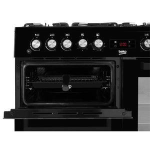 Beko 100cm Dual Fuel Range Cooker - Black | KDVF100K