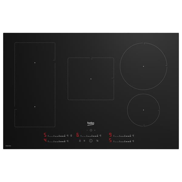 Beko 5 Zone Black Induction Hob 78cm | HII85700UFT