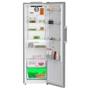 Beko 186.5cm Tall Larder Fridge - Stainless Steel Effect | LNP4686LVPS