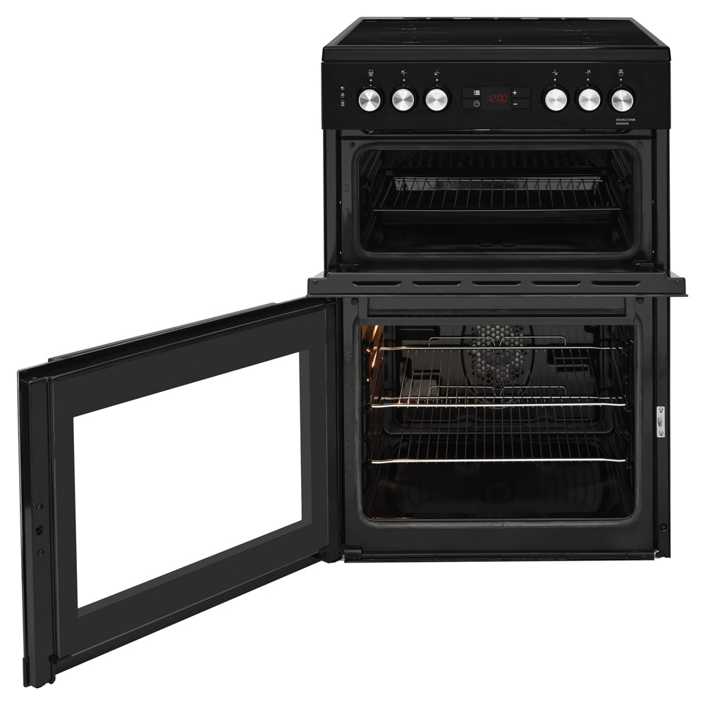 Beko 60cm Double Oven Electric Ceramic Cooker - Black | KDC653K