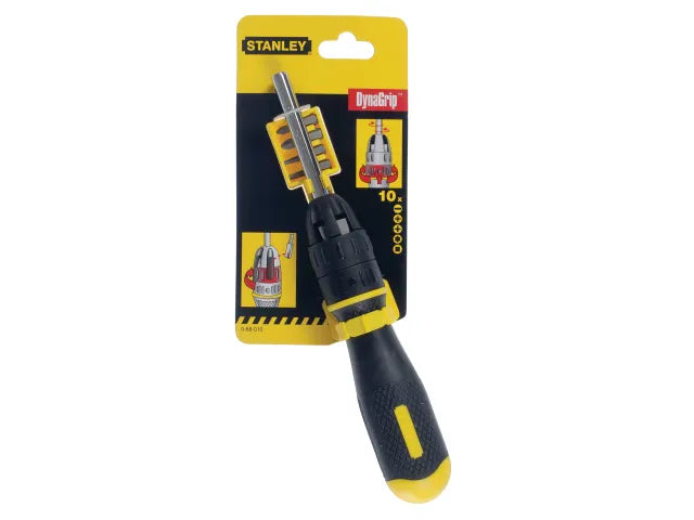 Stanley Multibit Ratchet Screwdriver with 10 Bit Head | STA068010