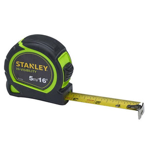 Stanley Hi-Viz Tylon Tape 5m/16ft (Width 25mm) | XMS23TAPE5