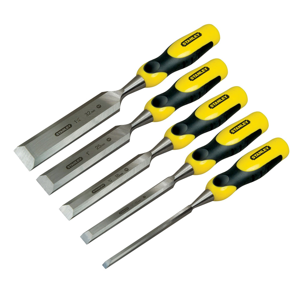 Stanley DYNAGRIP Bevel Edge Chisel with Strike Cap Set of 5 | STA216885