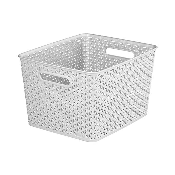 Curver My Style Large Retangular Basket 18 Litre - Grey | CUR232280