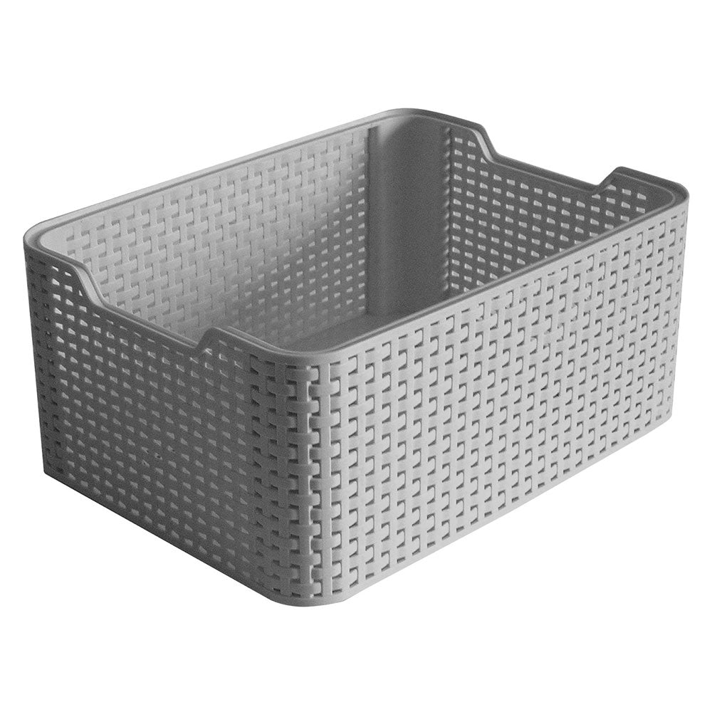 Curver Rattan 7 Litre Storage Box 29x19x13cm - Grey | CUR246441