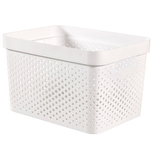Curver Infinity Dots Storage Box Large 17 Litre - White | CUR247990