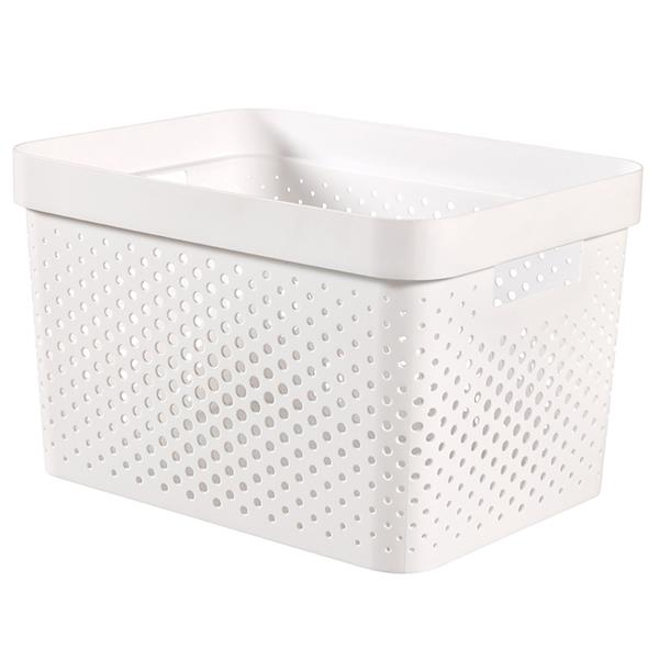 Curver Infinity Dots Storage Box Large 17 Litre - White | CUR247990